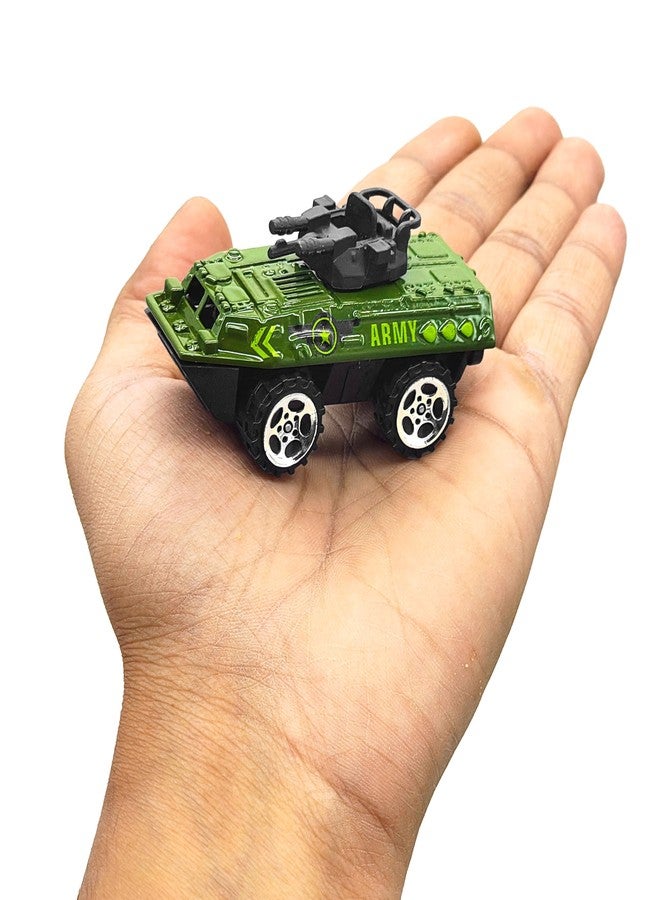 VGRASSP 1:64 Scale Mini Die Cast Alloy Metal Military Vehicle Toy Set for Kids - Free Wheels Pretend Play Army Toy Cars for Boys and Girls - Set of 5 - Image 5
